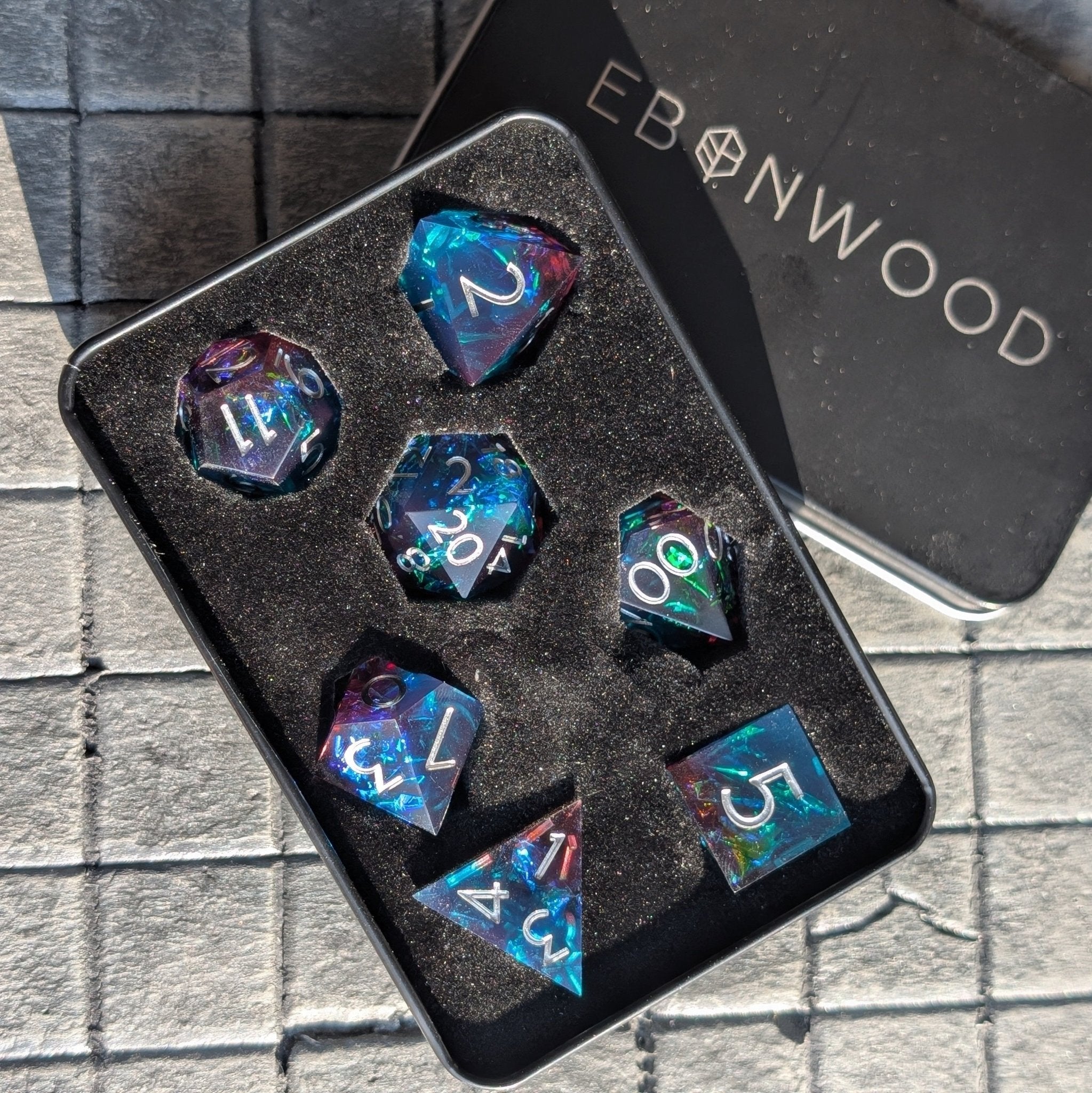 diceさま専用ページ Frostfire Mystic 7-Piece Polyhedral Dice Set