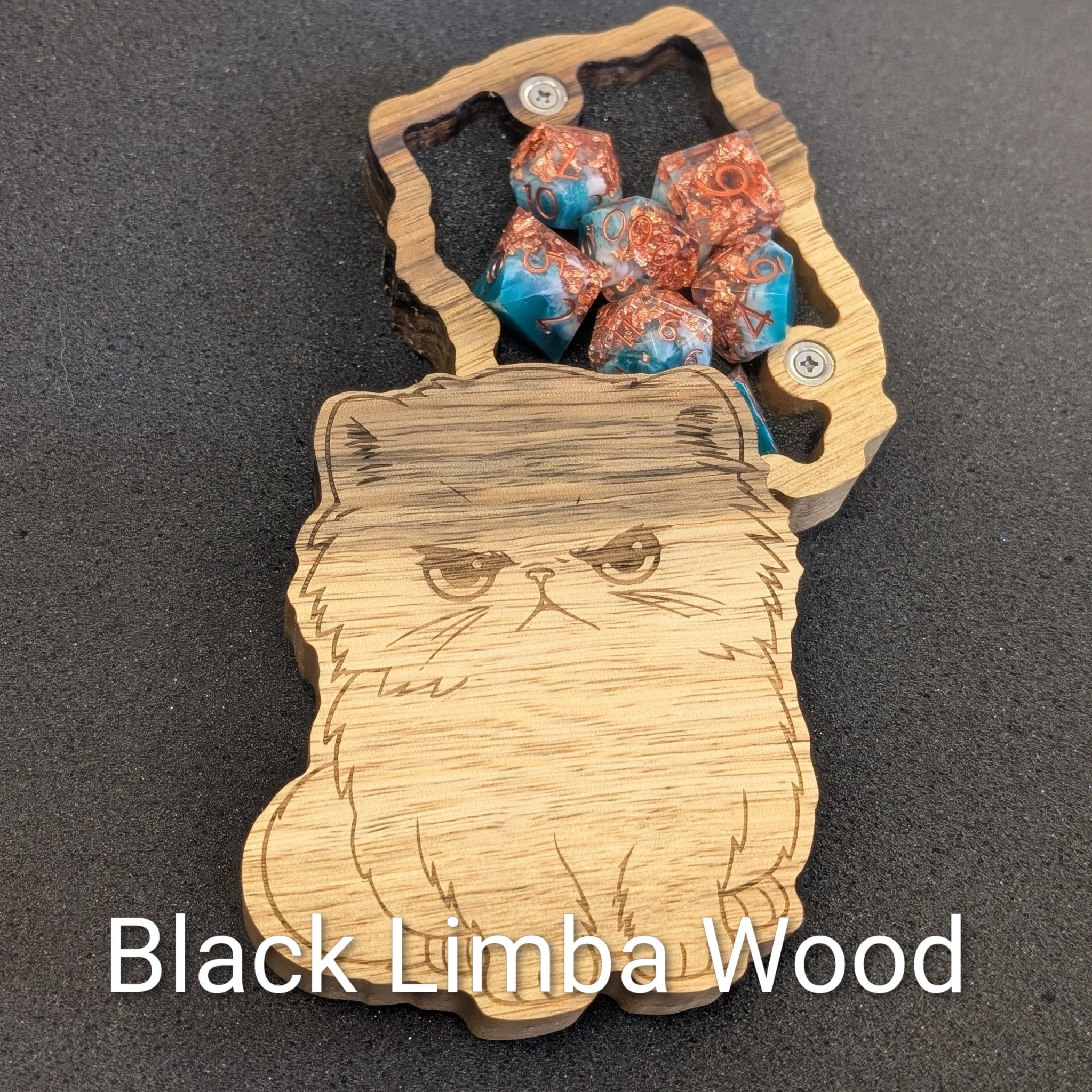 Grumpy Cat DnD Dice Box – Perfect for Polyhedral Dice Sets - EBONWOOD