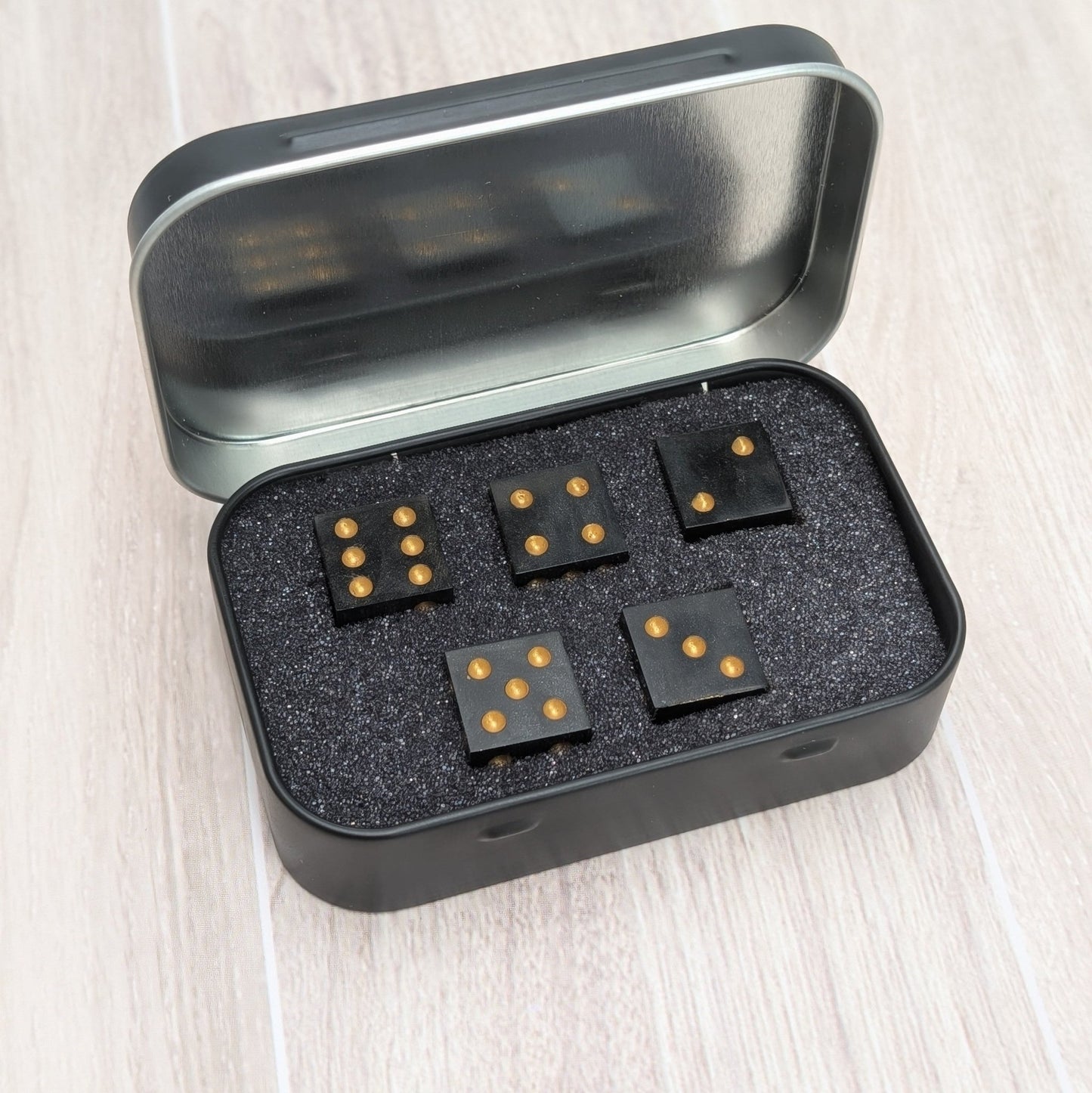 Handmade Casino D6 Dice Set - Onxy - EBONWOOD