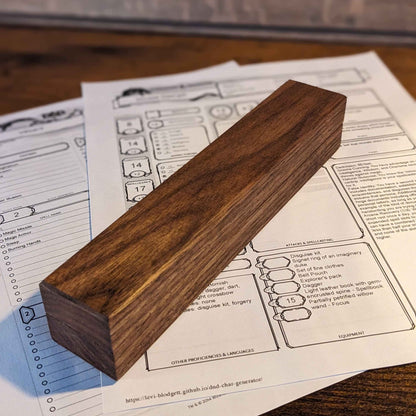 DnD Wooden Dice Box | RPG Dice Vault  | Dice Storage | Role Playing Games Gift | Dungeon Master | Polyhedral Dice Storage | Walnut Dice Box