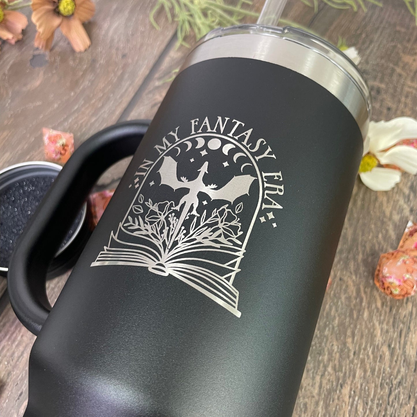 Fantasy Era Tumbler - Dungeons & Dragons x Taylor Swift Inspired Nerdy Stanley Style Tumbler - Geeky Gift for Nerdy Guy or Girl