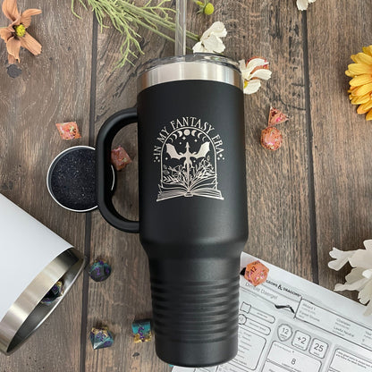 Fantasy Era Tumbler - Dungeons & Dragons x Taylor Swift Inspired Nerdy Stanley Style Tumbler - Geeky Gift for Nerdy Guy or Girl