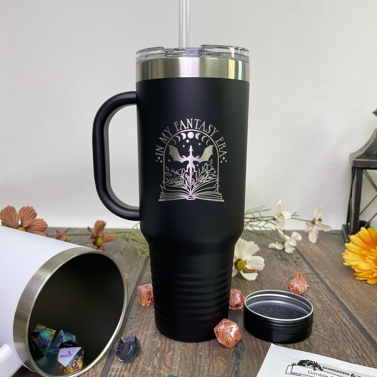 Fantasy Era Tumbler - Dungeons & Dragons x Taylor Swift Inspired Nerdy Stanley Style Tumbler - Geeky Gift for Nerdy Guy or Girl