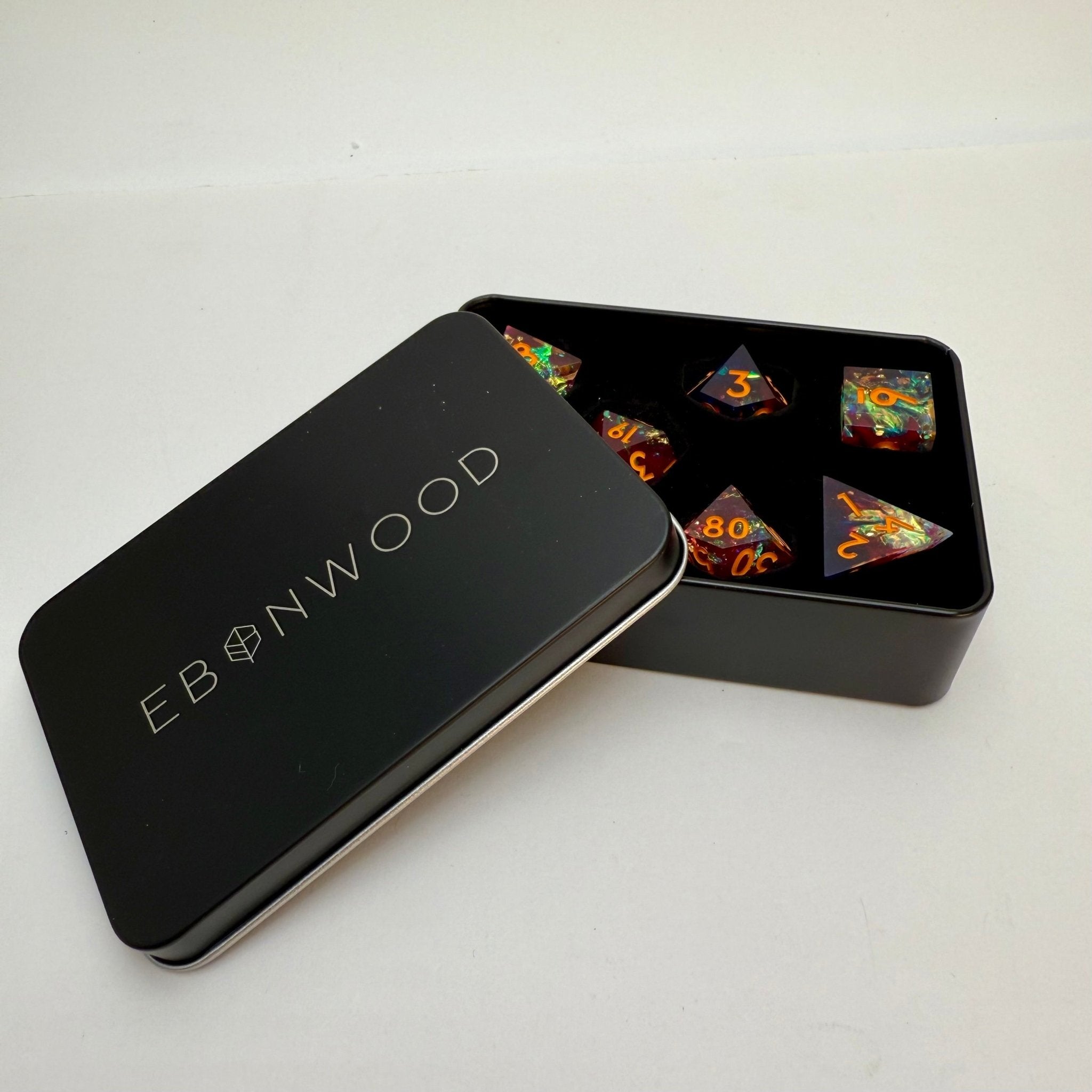 Mauve Mirage 7 - Piece Polyhedral Dice Set - EBONWOOD