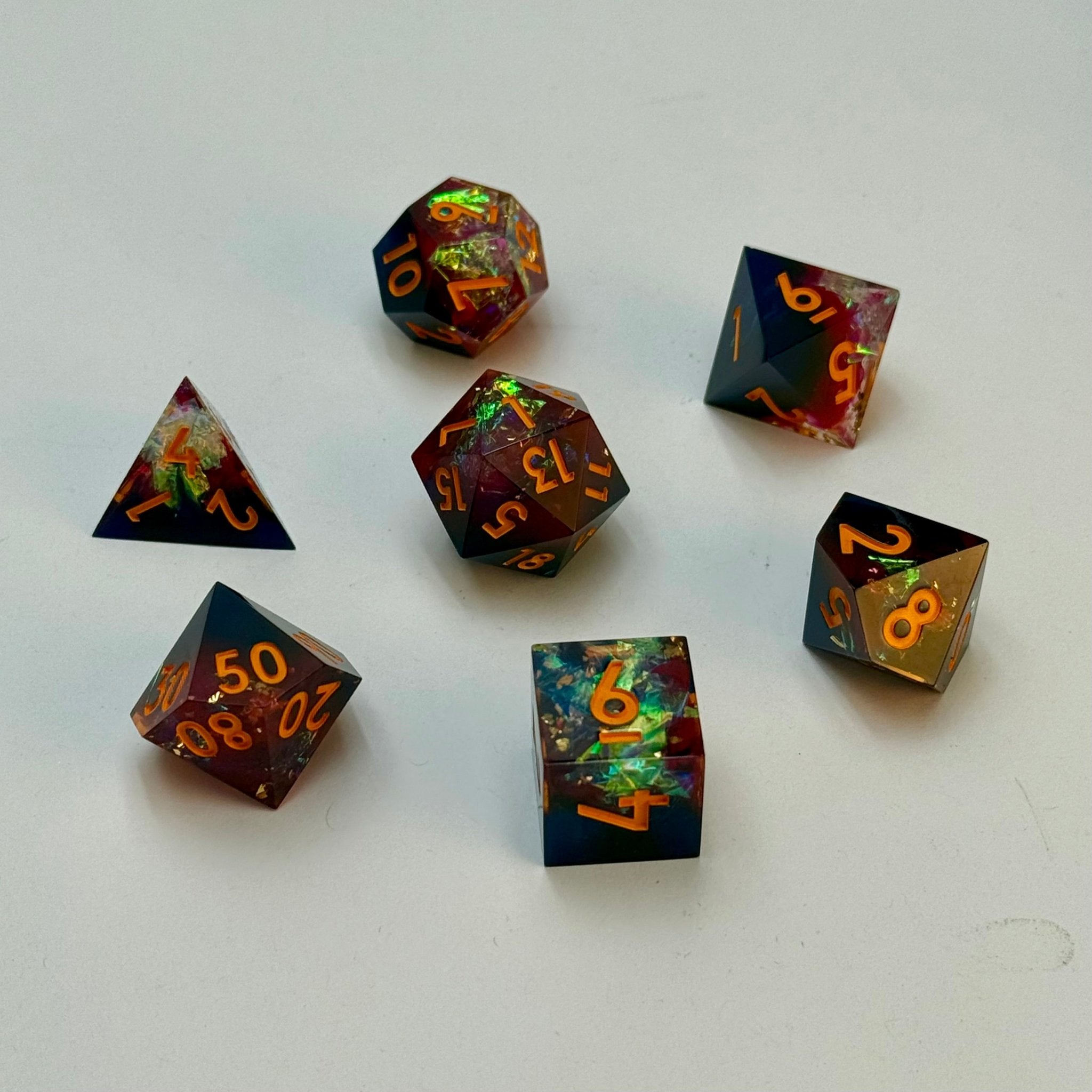 Mauve Mirage 7 - Piece Polyhedral Dice Set - EBONWOOD