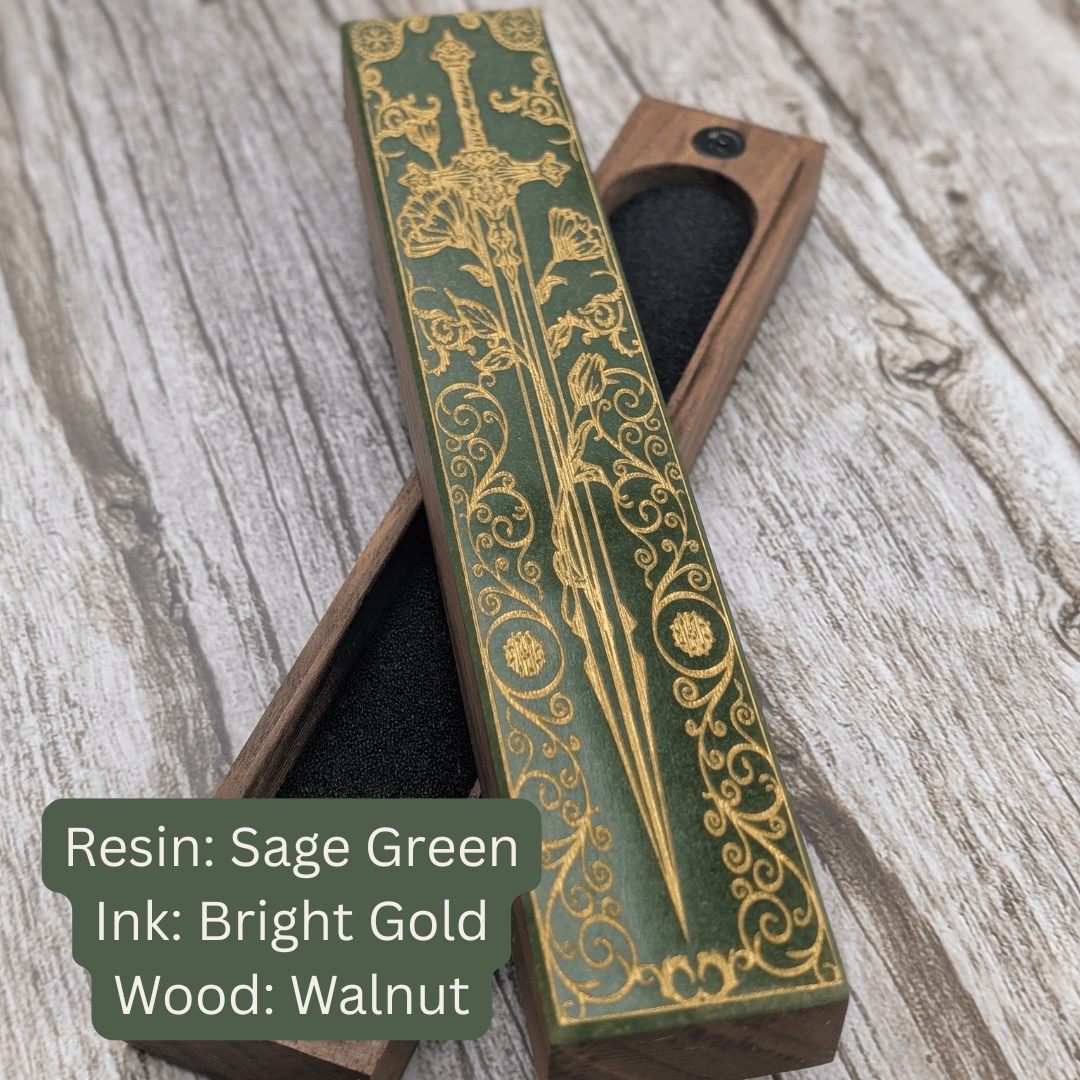 Oathbinder - Luxury Handmade Wood and Resin Dice Vault - EBONWOOD