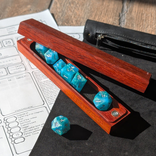 Padauk Dice Vault - Exotic Hardwood Dice Box - EBONWOOD