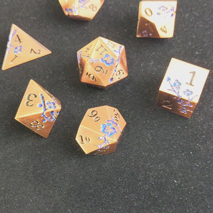 Moonlit Eldertarn - 7 Piece Luxury Metal D&D Dice Set