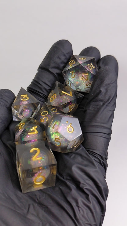 Stellar Twilight - 7 Piece Luxury D&D Dice Set