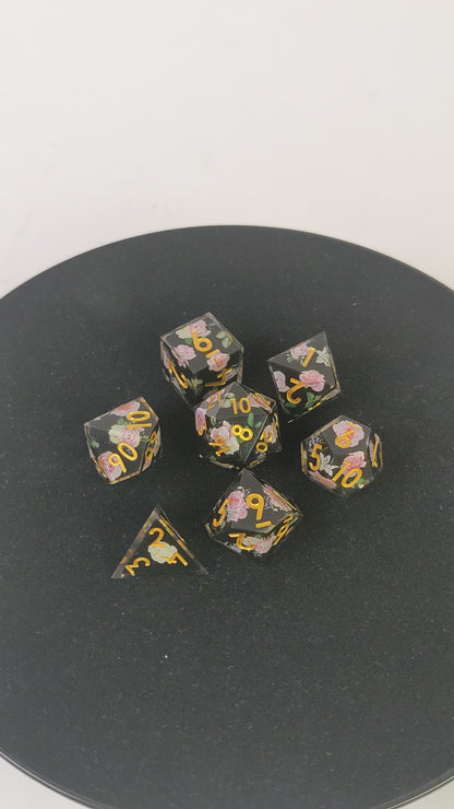 Knights Rose - 7 Piece Luxury DnD Dice Set