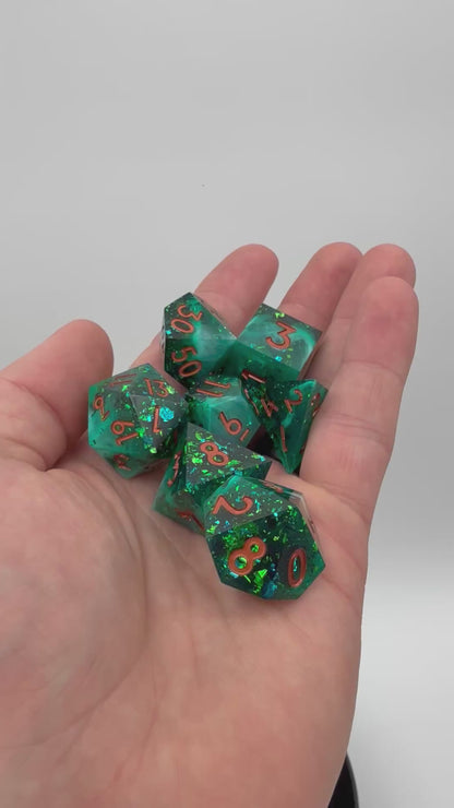 Tidebound Glimmer 7-Piece Polyhedral Dice Set