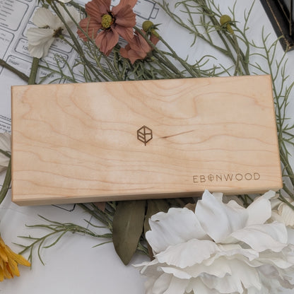 Maple D&D Dice Box | Engravable | Holds 3.5 sets of dice and a mini | Made in the USA