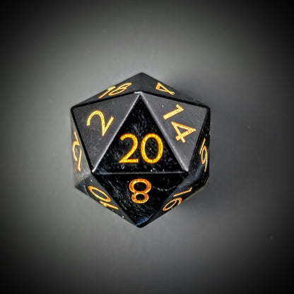 Blue Tiger Eye - 7 Piece Polyhedral Gemstone Dice Set