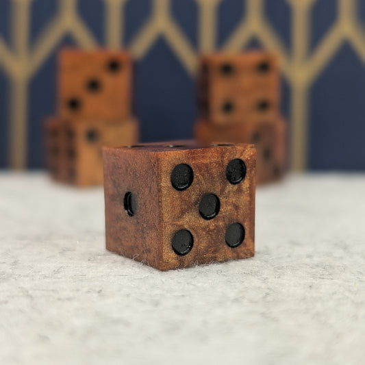 Handmade Casino D6 Dice Set - Copper