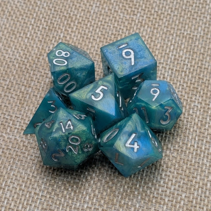 Tidebound Arcanum - 7 Piece Handmade Polyhedral Dice Set
