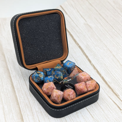 Magic Circle Dice Horder | DND Dice Storage | D&D Dice Storage | Leather Dice Box | Travel Case for Dice Set | Dungeons And Dragons