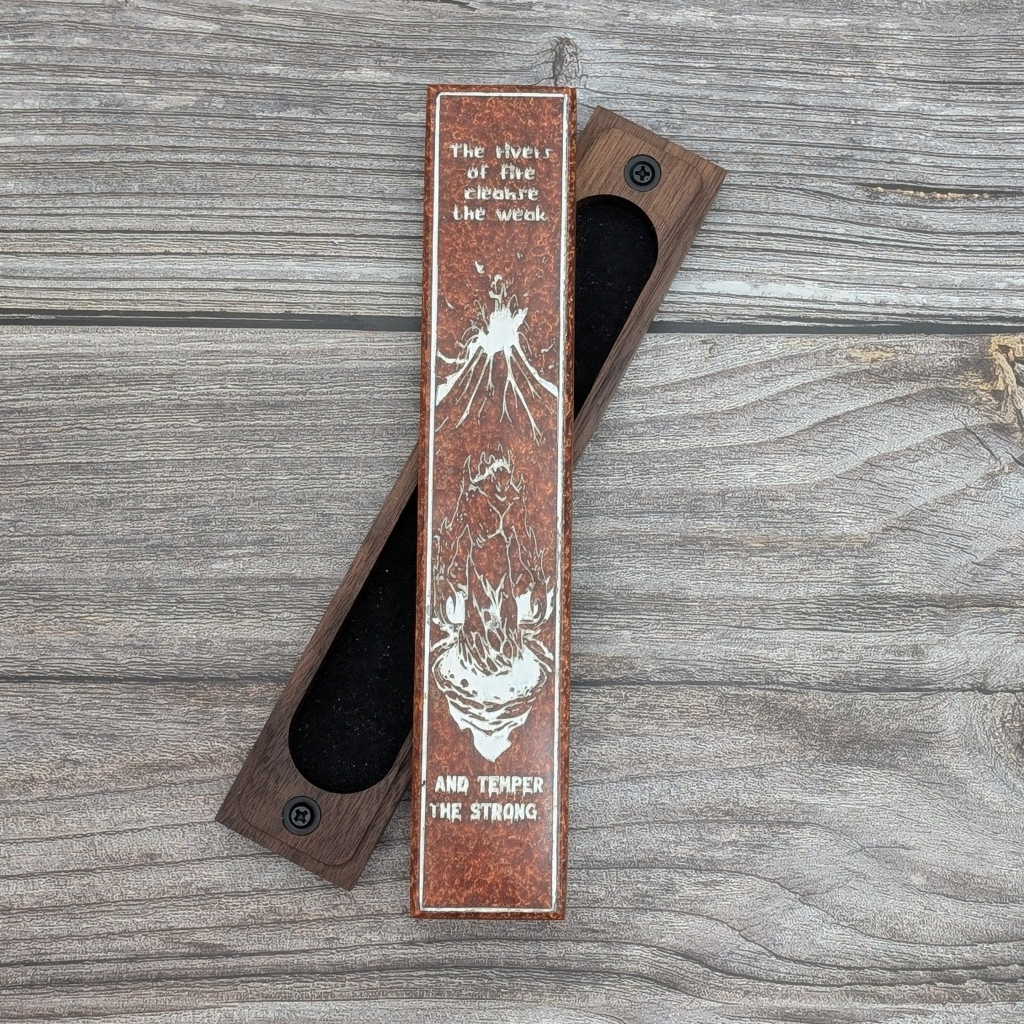 Firelands Rage - Luxury Handmade Wood and Resin Dice Vault