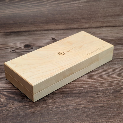 Maple D&D Dice Box | Engravable | Holds 3.5 sets of dice and a mini | Made in the USA