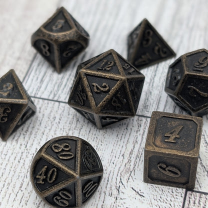 Duskforged - 7 Piece Luxury Metal D&D Dice Set