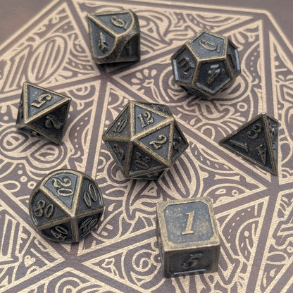 Duskforged - 7 Piece Luxury Metal D&D Dice Set