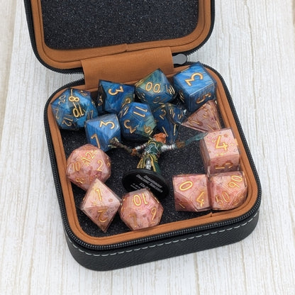Magic Circle Dice Horder | DND Dice Storage | D&D Dice Storage | Leather Dice Box | Travel Case for Dice Set | Dungeons And Dragons
