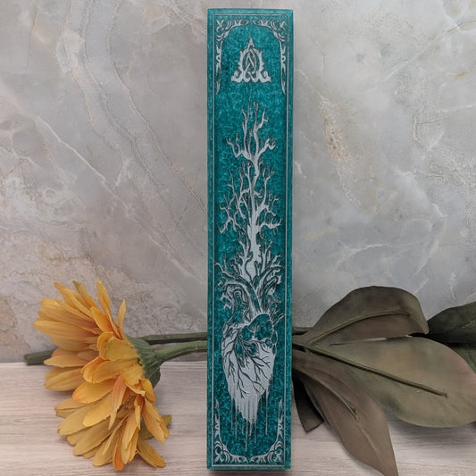 Forest Heart - Luxury Handmade Wood and Resin Dice Vault