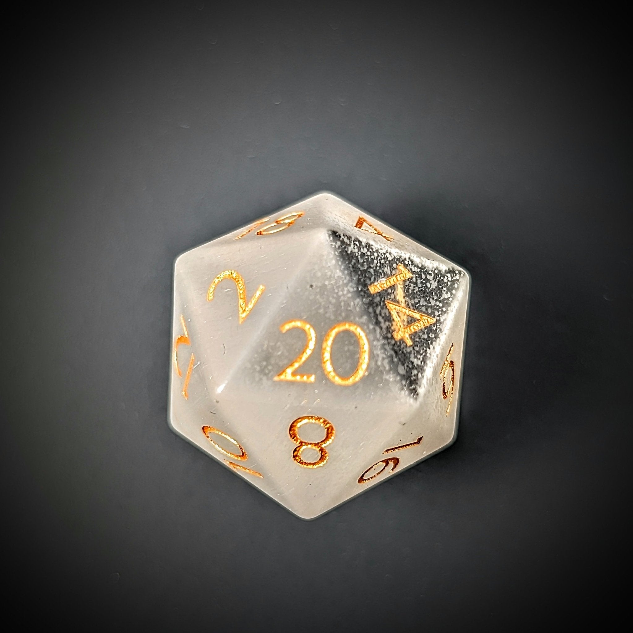 White Cat Eye - 7 Piece Polyhedral Gemstone Dice Set