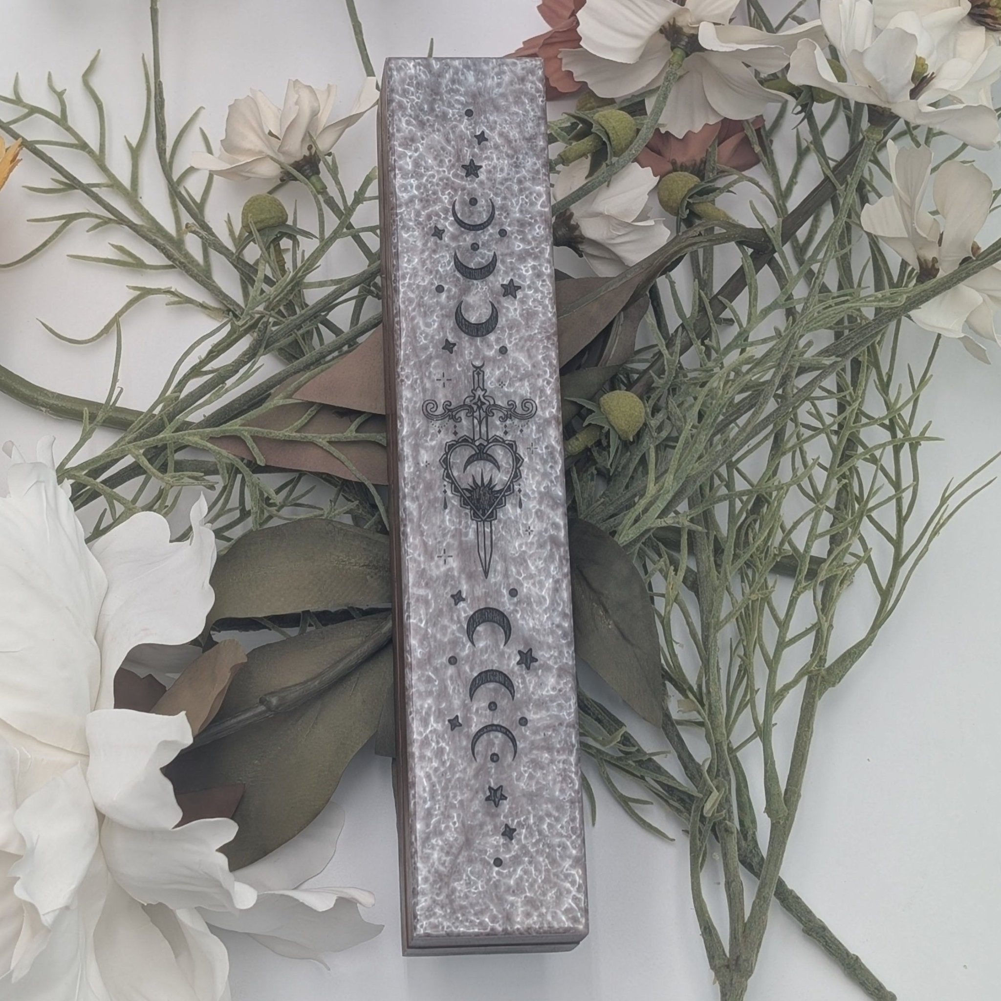 Eclipsed Heart - Luxury Handmade Wood and Resin Dice Vault