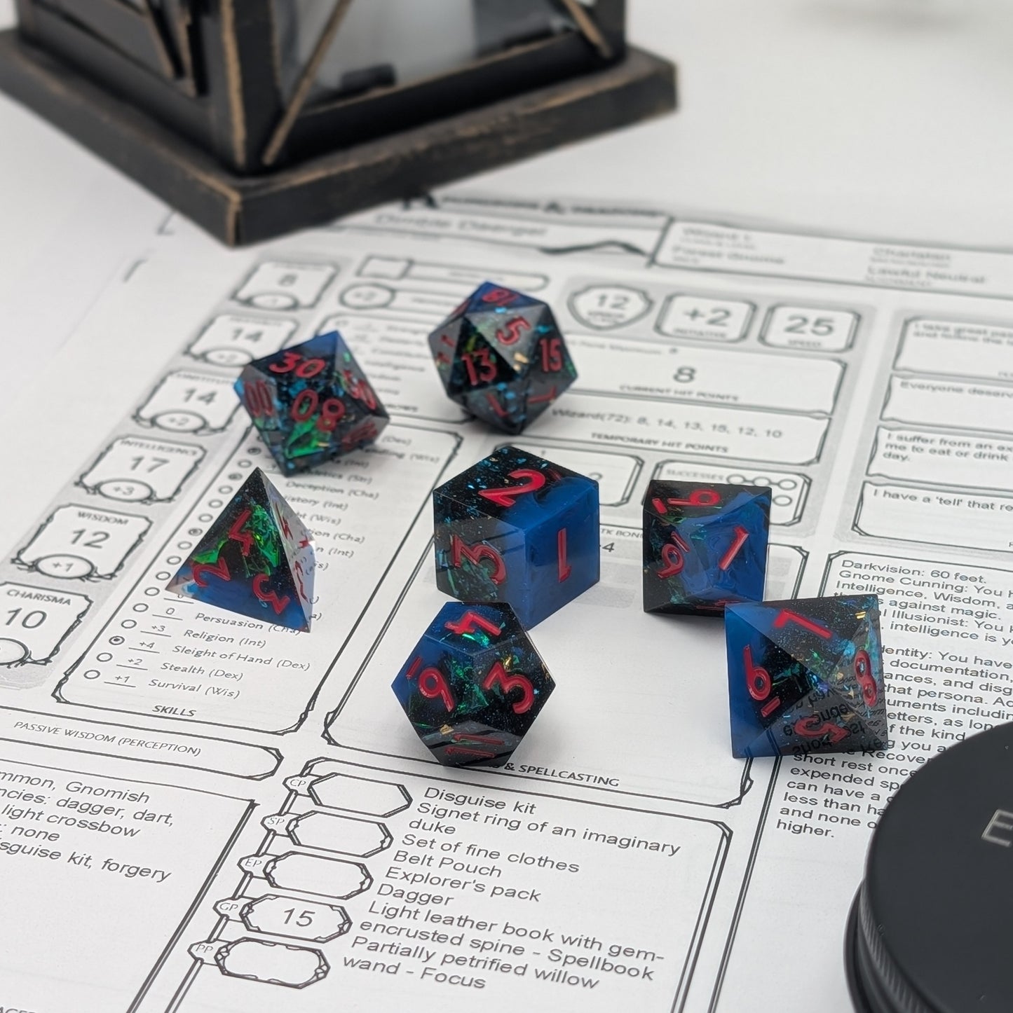 Voidlight Glintcrystal 7-Piece Polyhedral Dice Set