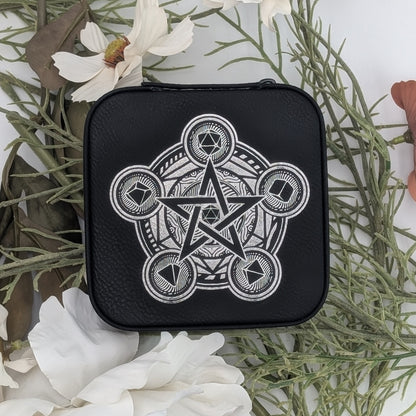 Magic Circle Dice Horder | DND Dice Storage | D&D Dice Storage | Leather Dice Box | Travel Case for Dice Set | Dungeons And Dragons