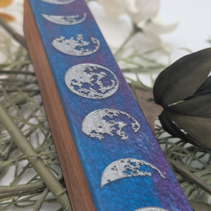 Moon Phases - Luxury Handmade Wood and Resin Dice Vault