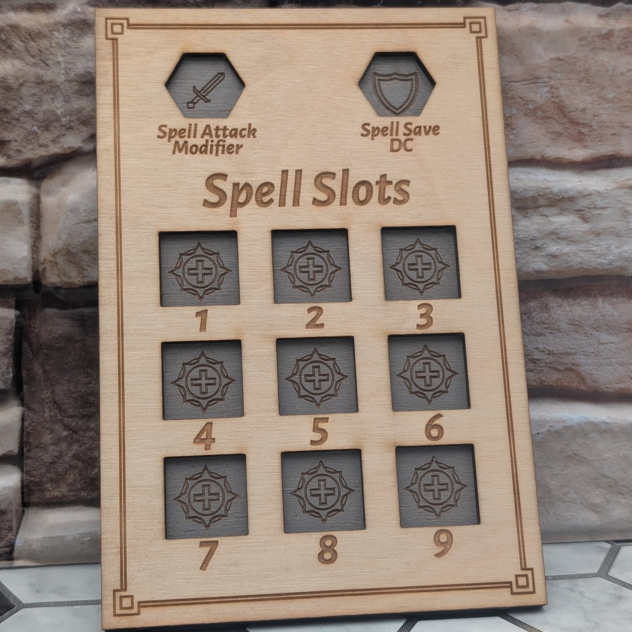 Dungeons and Dragons 5e Class Spell Tracker - Spindown Dice Style