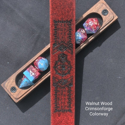 Azure Codex - Luxury Handmade Wood and Resin Dice Vault