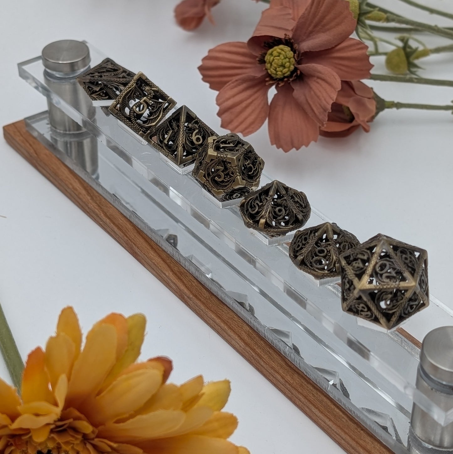 Wyrmclink - 7 Piece Luxury Metal DnD Dice Set