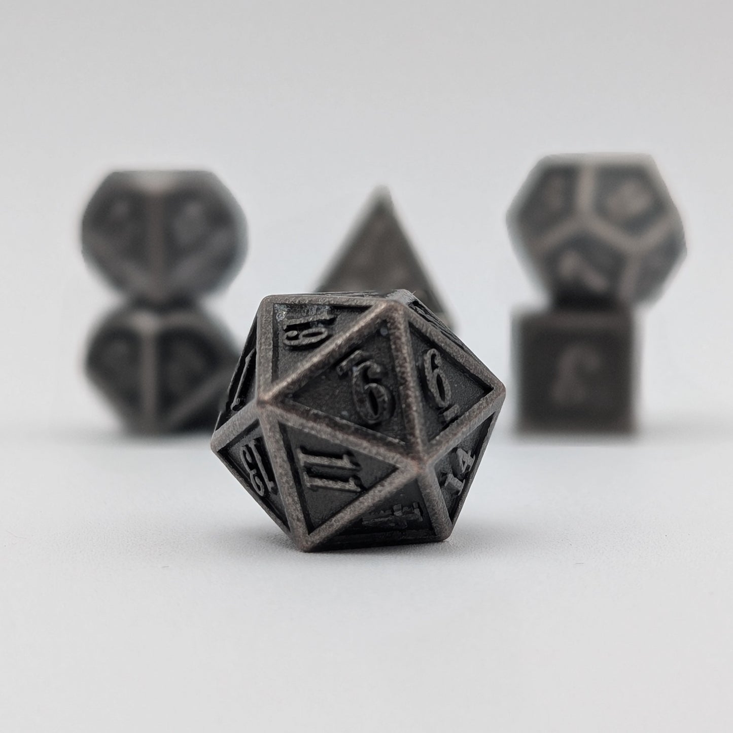 Ashen Vow - 7 Piece Luxury Metal D&D Dice Set