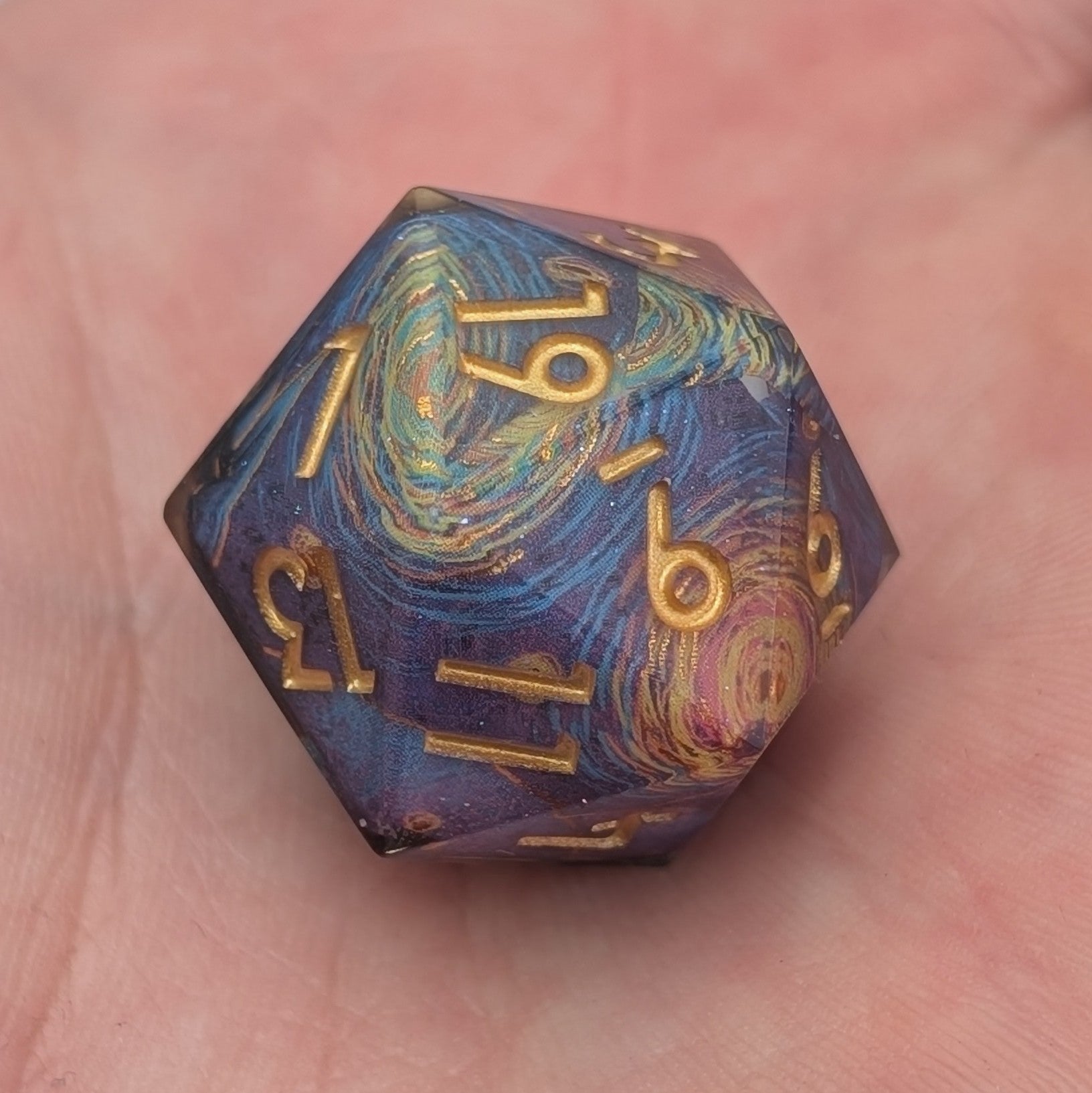Starry Core - 7 Piece Luxury D&D Dice Set