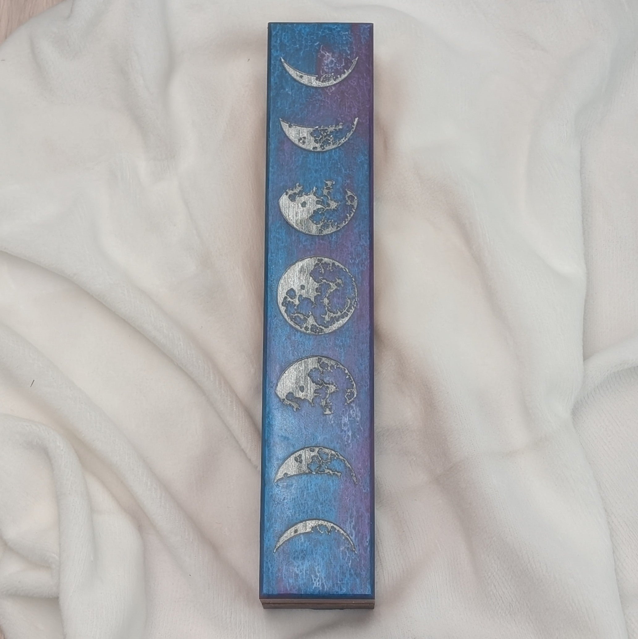 Moon Phases - Luxury Handmade Wood and Resin Dice Vault