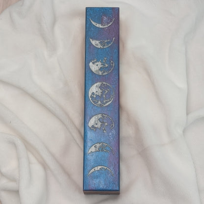 Moon Phases - Luxury Handmade Wood and Resin Dice Vault
