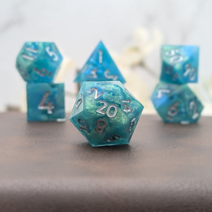 Tidebound Arcanum - 7 Piece Handmade Polyhedral Dice Set