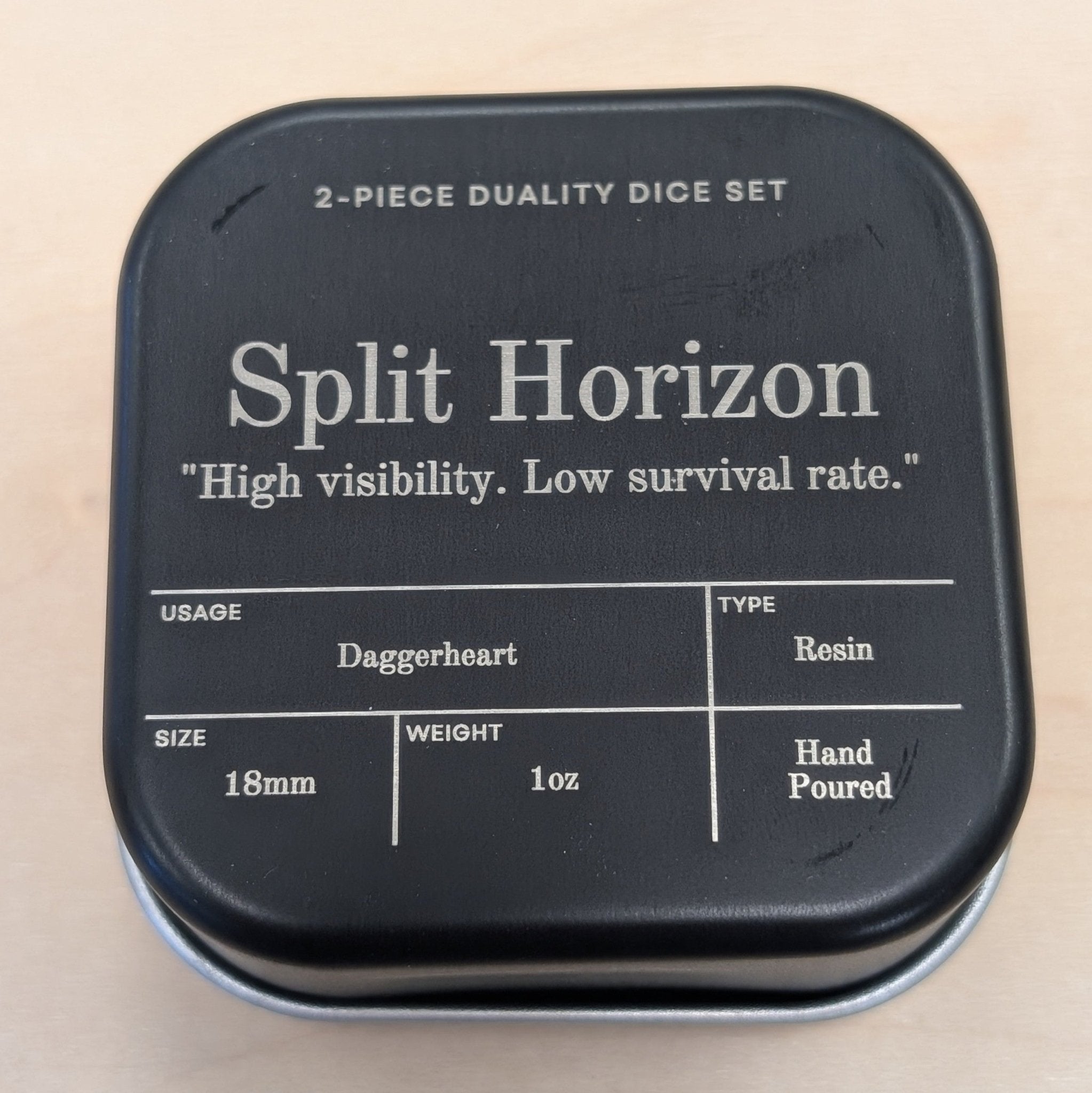 Split Horizon - 2pc Duality Dice for Daggerheart - EBONWOOD