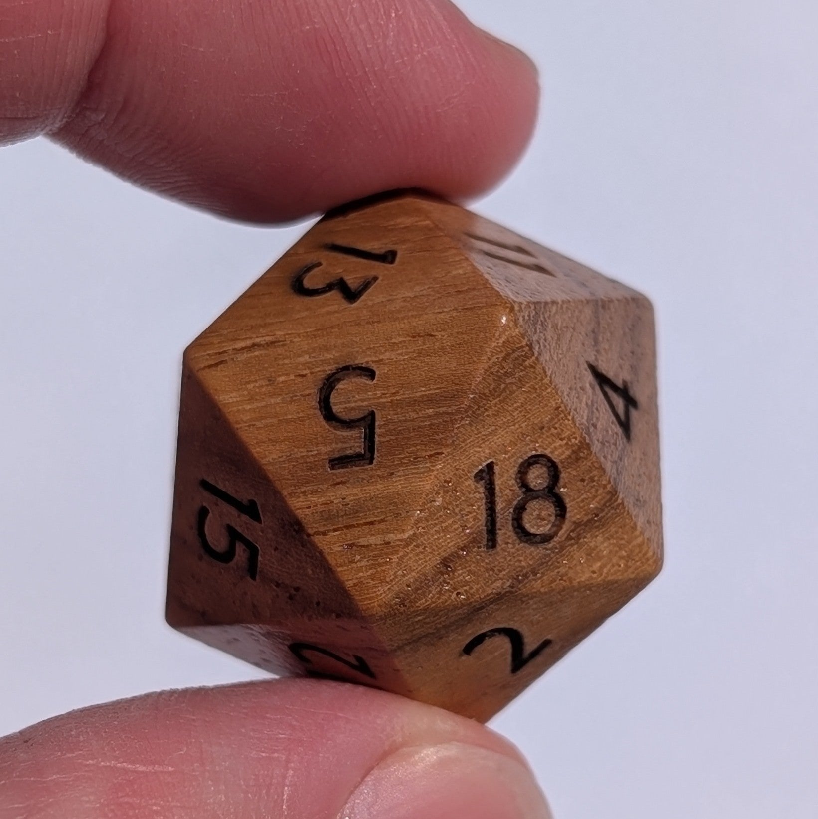 Teak Wood - 7 Piece Polyhedral Wooden Dice Set - EBONWOOD