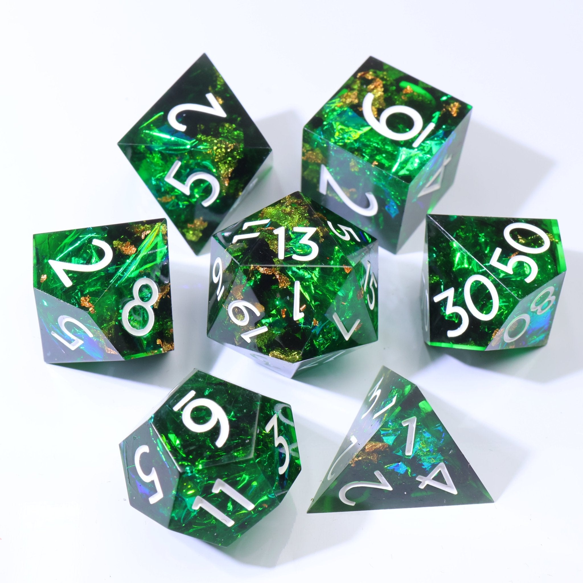 Thornwild 7-Piece Polyhedral Dice Set - EBONWOOD
