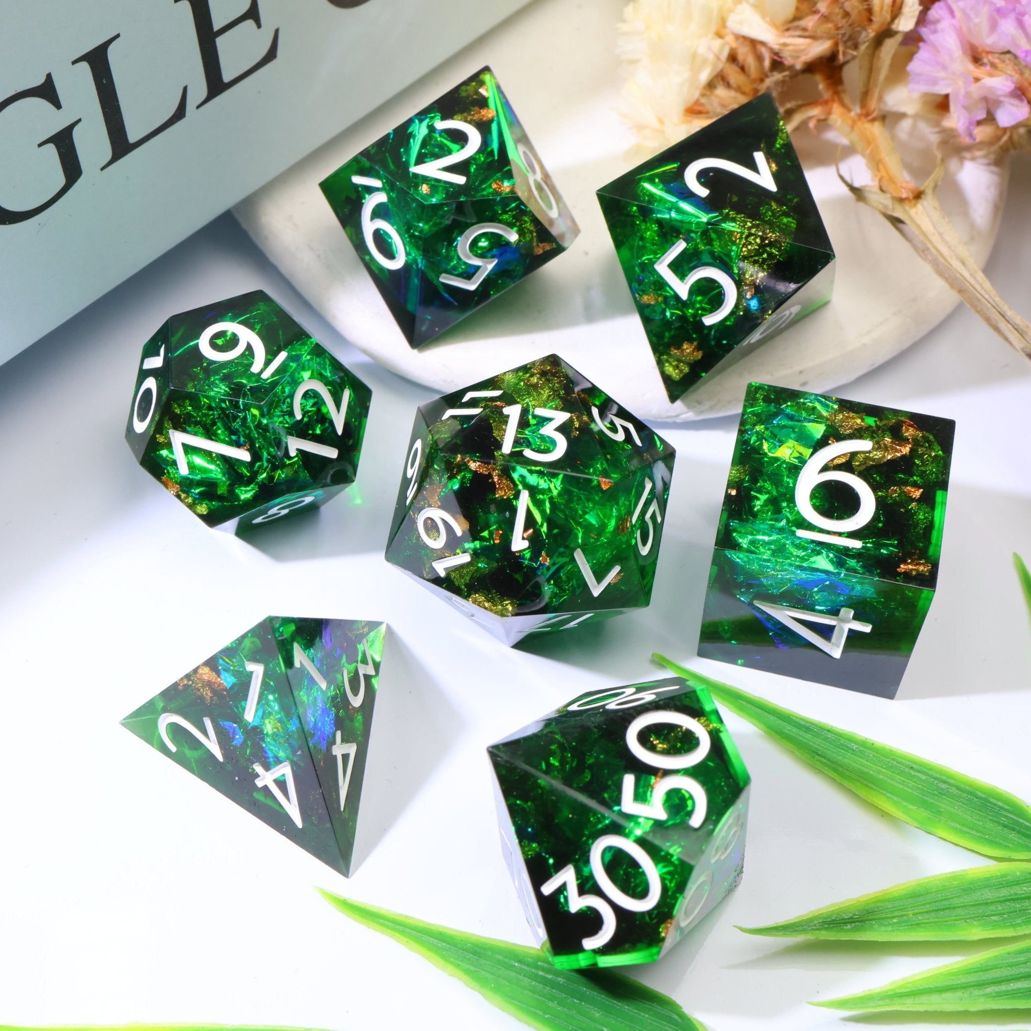 Thornwild 7-Piece Polyhedral Dice Set - EBONWOOD