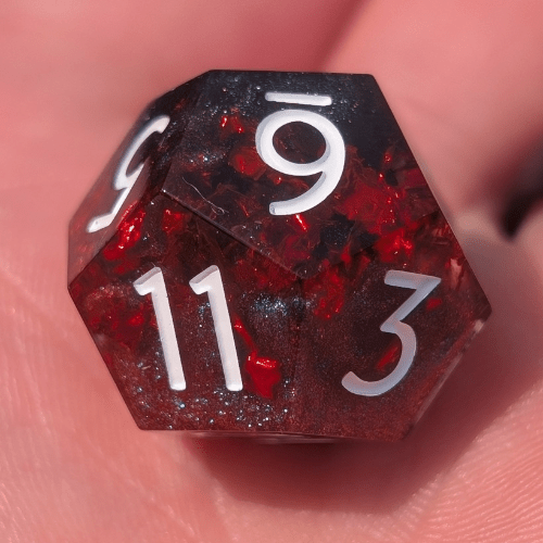 Vein & Valor - 2pc Duality Dice for Daggerheart - EBONWOOD