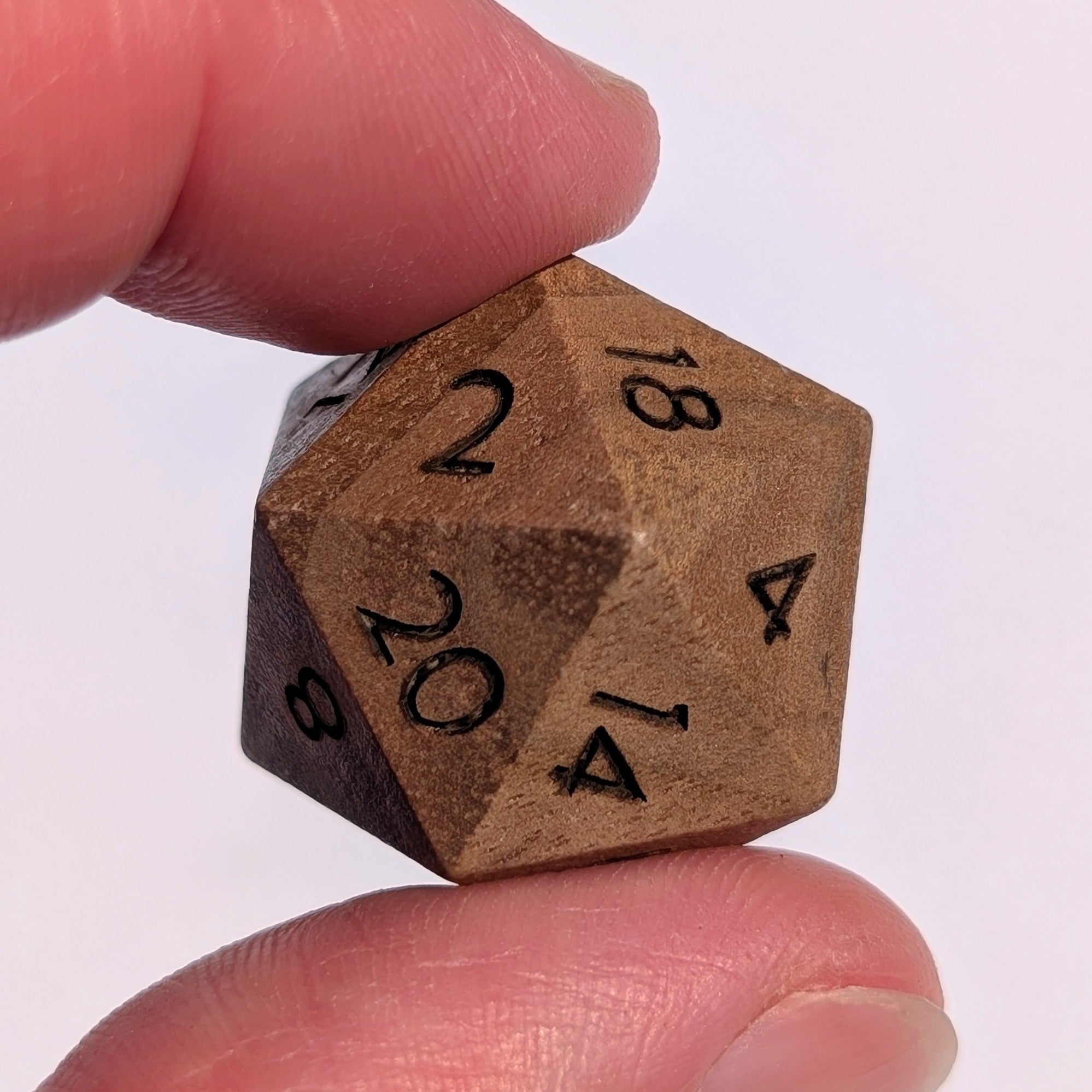 Walnut - 7 Piece Polyhedral Wooden Dice Set - EBONWOOD