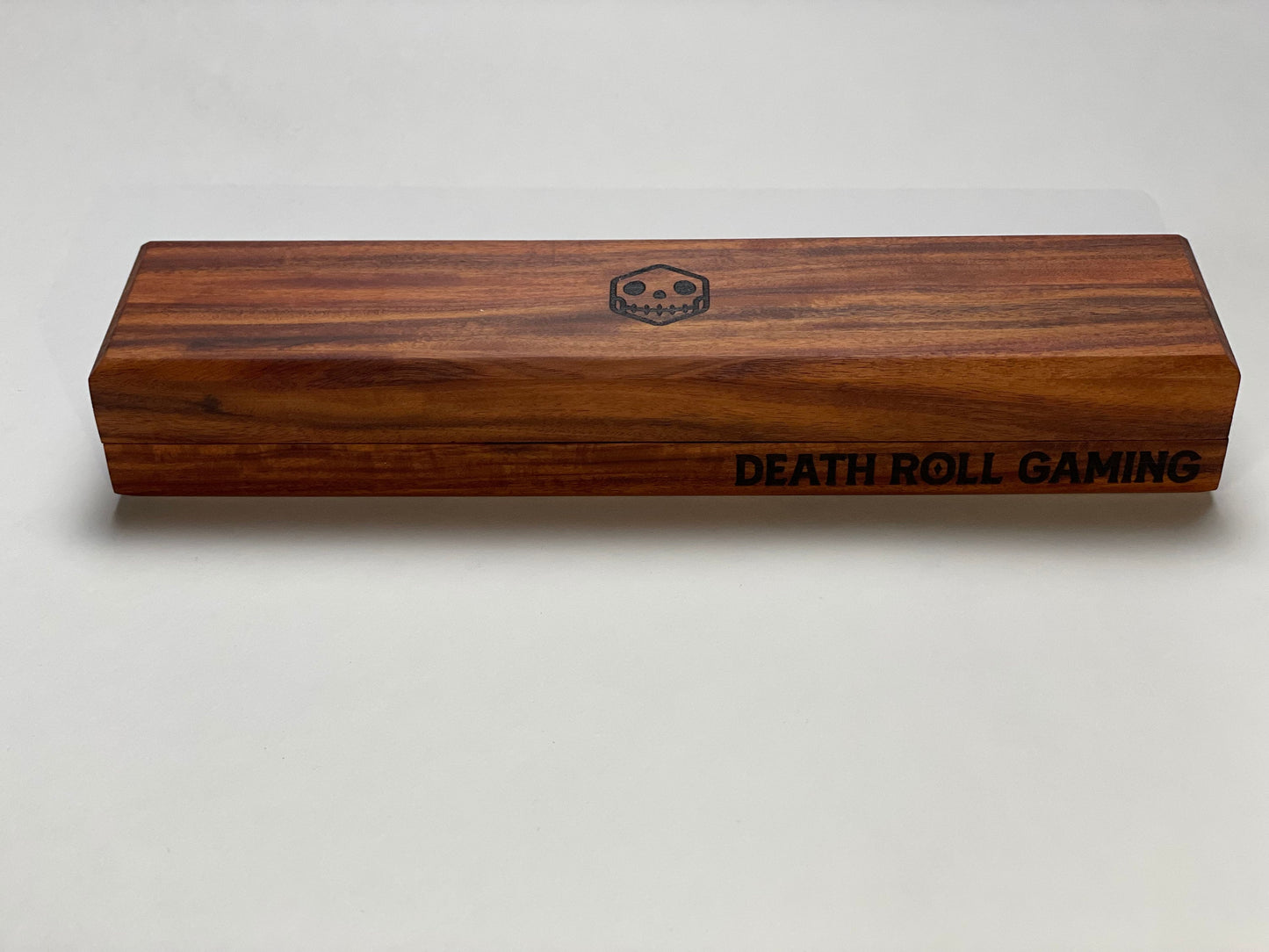 Bolivian Rosewood D&D Dice Box | Engravable | Holds 2 sets of dice and a mini | Made in the USA