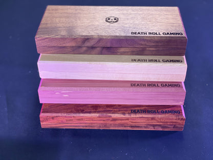 Bolivian Rosewood D&D Dice Box | Engravable | Holds 3.5 sets of dice and a mini | Made in the USA