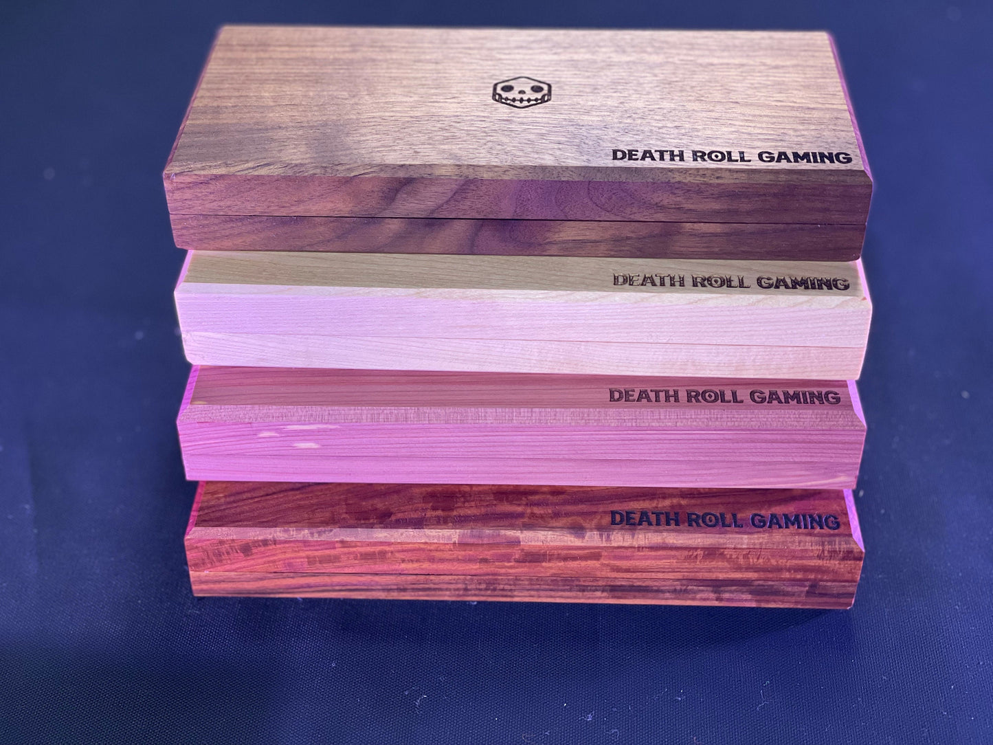 Maple D&D Dice Box | Engravable | Holds 3.5 sets of dice and a mini | Made in the USA