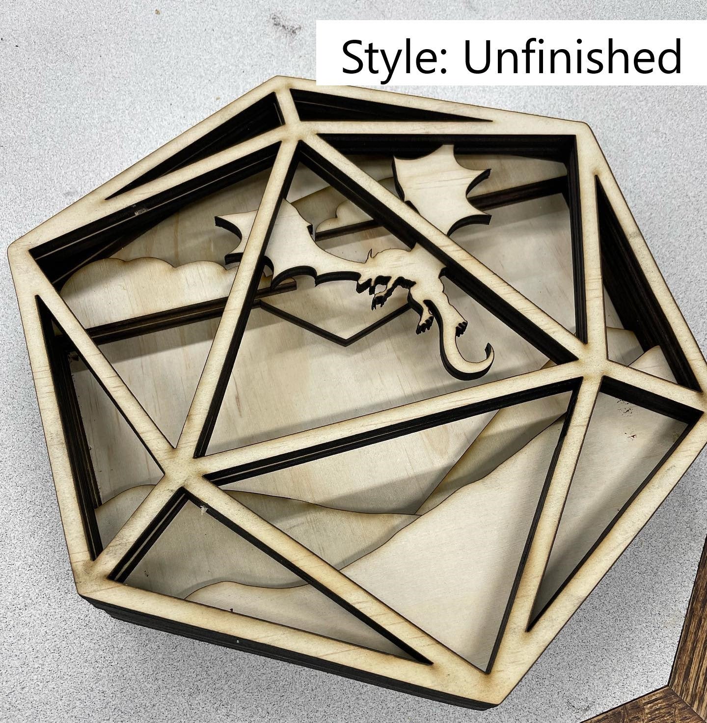 Dragon's Flight - D20 Wooden Wall Art