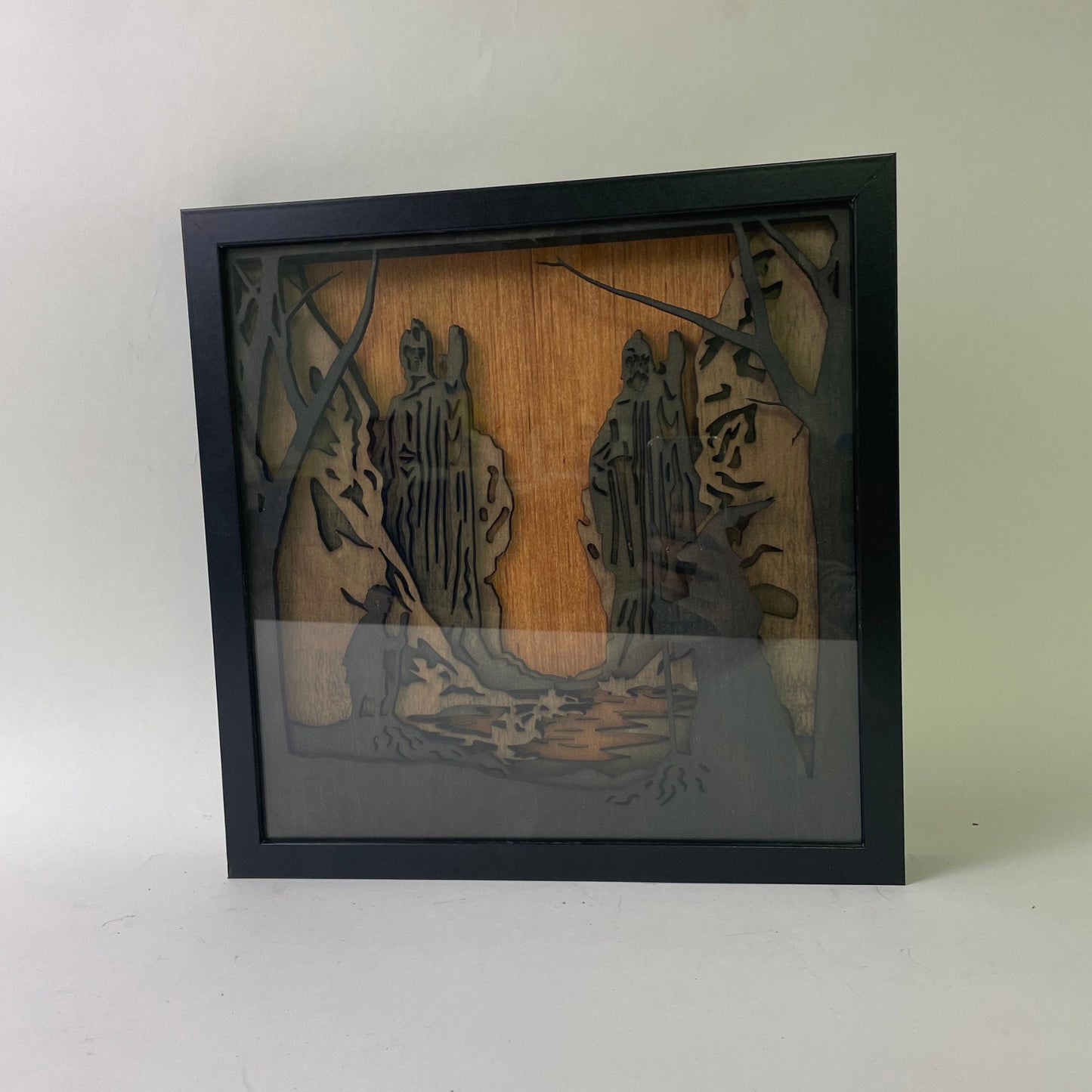 Lord Of The Rings Wall Art, Framed Wooden Fantasy Art, Lord of the Rings Wall Decor, Hand Made in America